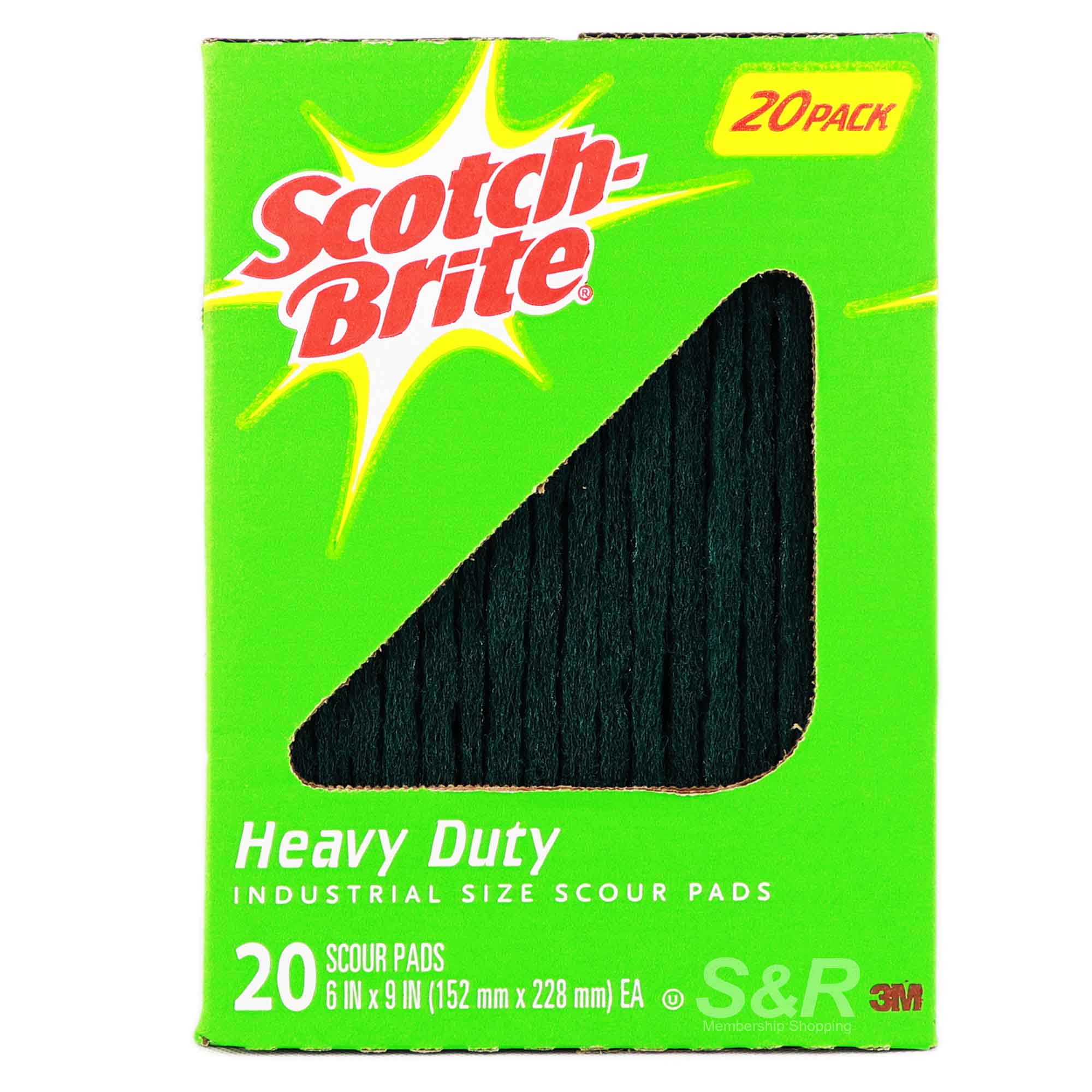 Scotch-Brite Heavy Duty Industrial Size Scour Pads 20pcs